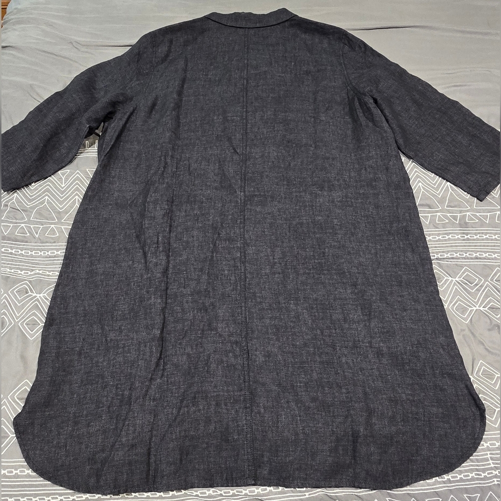 Eileen Fisher 100% Organic Linen Henley Shirt Dress Size XL - Picture 8 of 10
